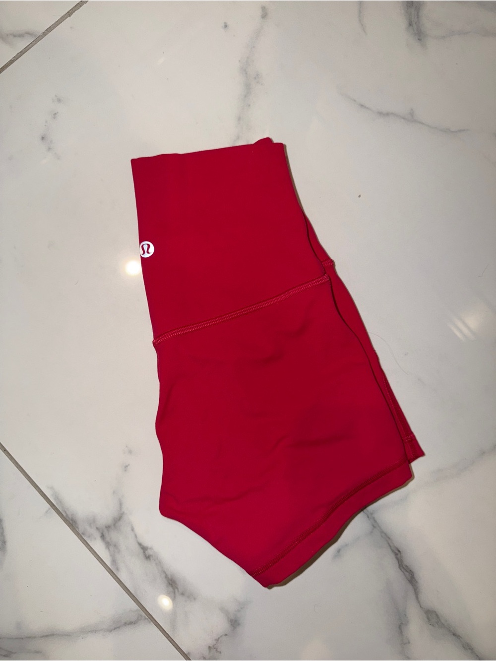 Lululemon Athletica Strawberry Pink High-Rise Bike Shorts